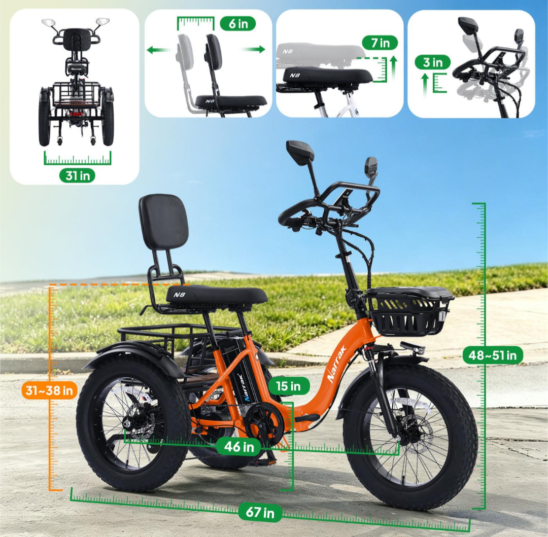 Narrak N8 Semi-Recumbent Electric Trike