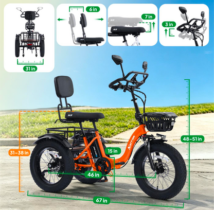 Narrak N8 Semi-Recumbent Electric Trike