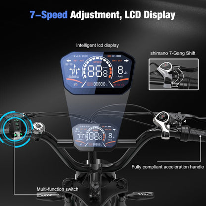 Electric City Bikes G19Mini, E-bikes 4.0" x 16",APP&NFC
